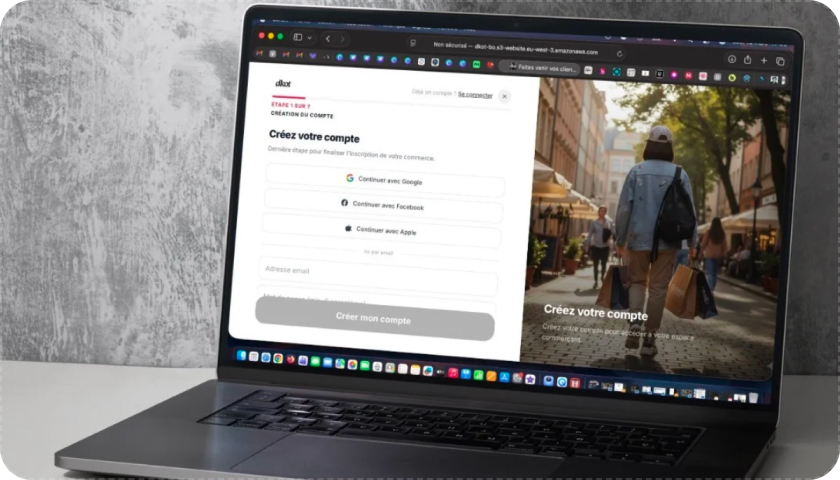 Interface Back-office commerçant